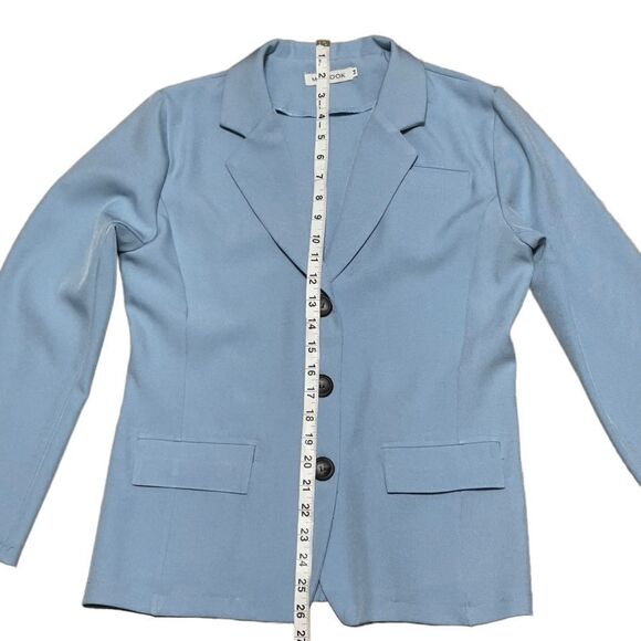 MISSLOOK Blue 3-Button Light Blazer MEDIUM - Picture 6 of 11